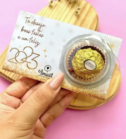 Card com Blister (suporte para Docinhos)- Boas Festas