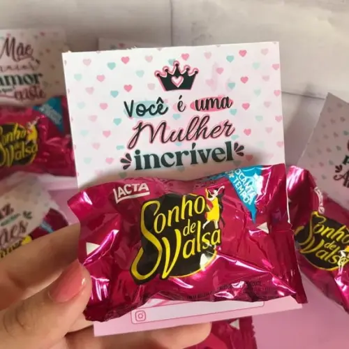 Card com Bombom- Dia das Mães