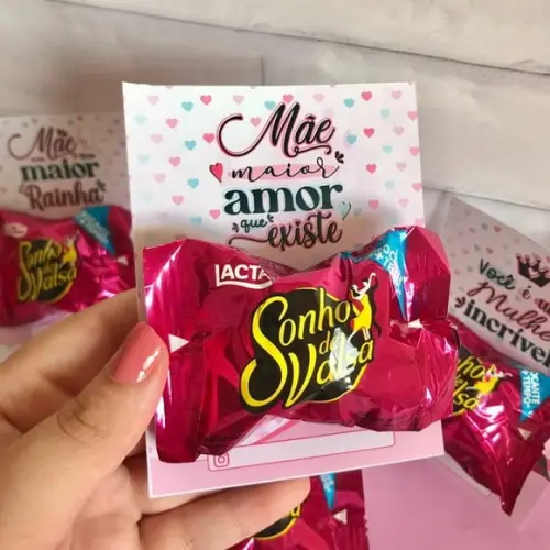 Card com Bombom- Dia das Mães
