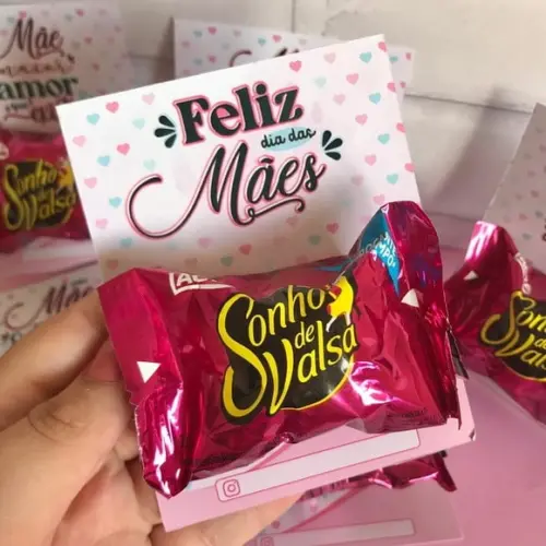 Card com Bombom- Dia das Mães