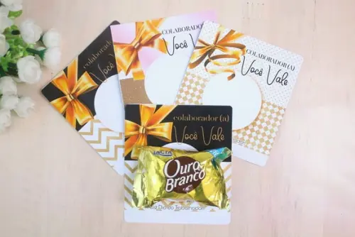 Card com Bombom- Dia do Trabalho