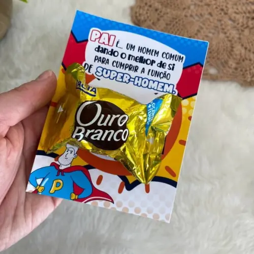 Card com Bombom- Dia dos Pais