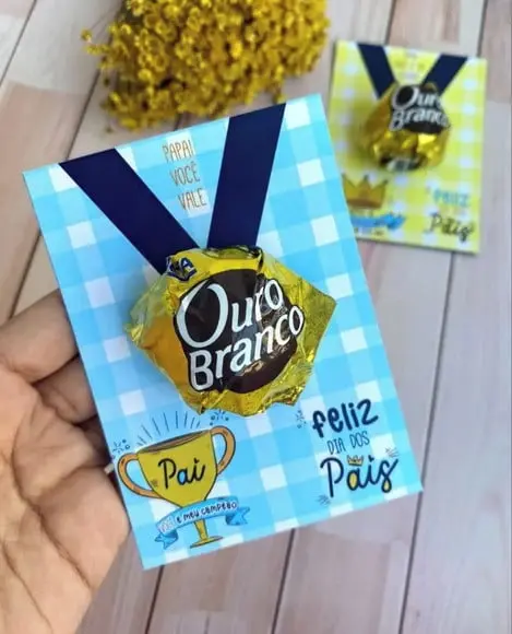 Card com Bombom- Dia dos Pais