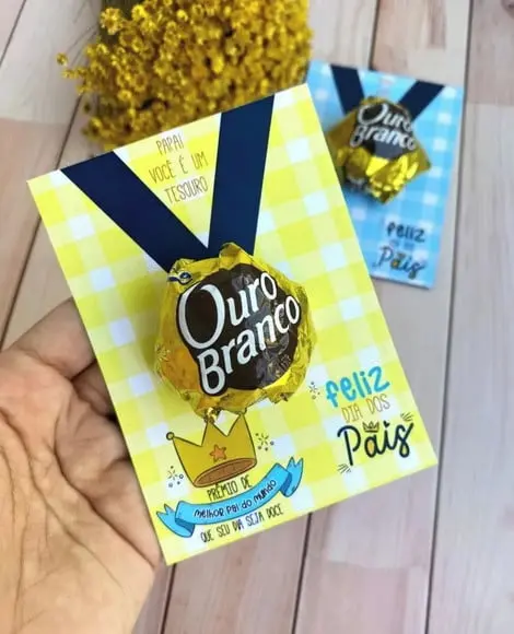 Card com Bombom- Dia dos Pais