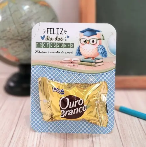 Card com Bombom- Dia dos Professores