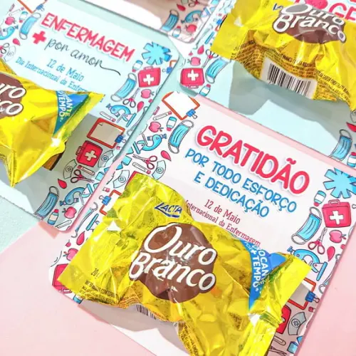 Card com Bombom- Enfermagem