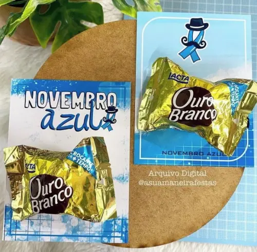Card com Bombom- Novembro Azul