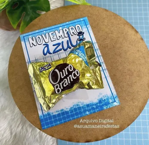 Card com Bombom- Novembro Azul