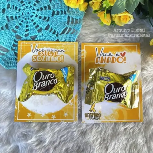 Card Com Bombom- Setembro Amarelo