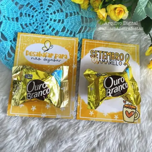 Card Com Bombom- Setembro Amarelo