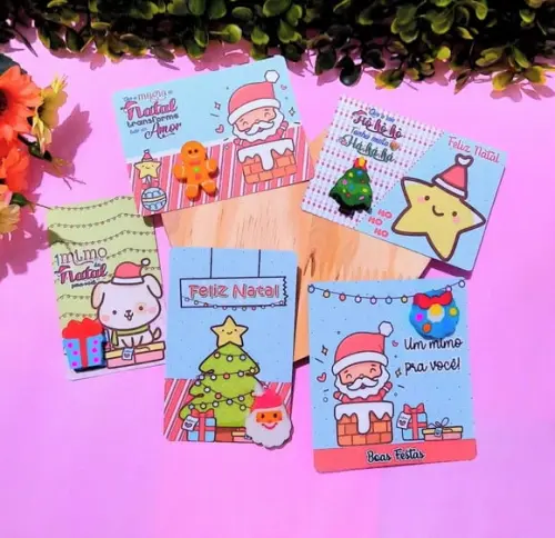Card com Borracha- Natal