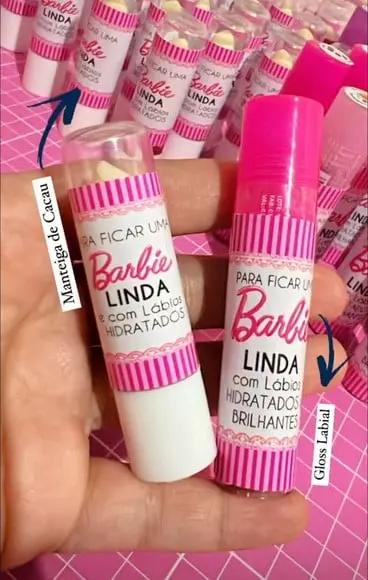 Card com Brilho Labial ou Manteiga de Cacau- Barbie