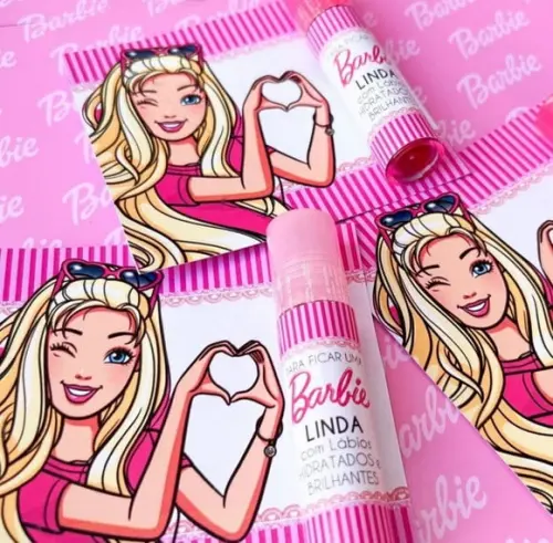 Card com Brilho Labial ou Manteiga de Cacau- Barbie