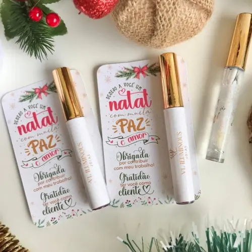 Card com Brilho Labial- Mimo Natal