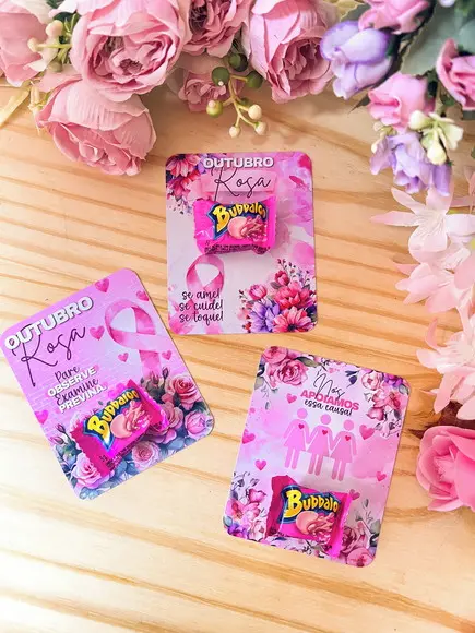Card com Bubbaloo- Outubro Rosa