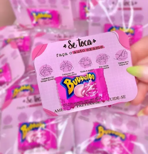 Card com Bubbaloo- Outubro Rosa