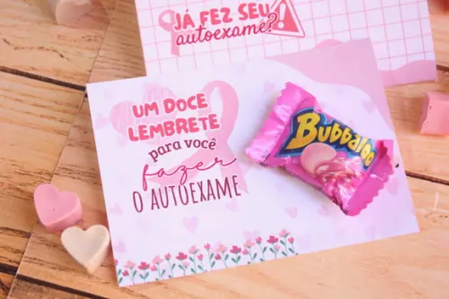 Card com Bubbaloo- Outubro Rosa