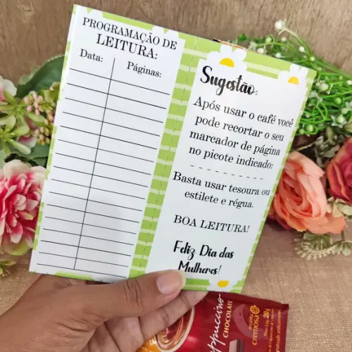 Card com Café/cappucino 20g- Dia da Mulher