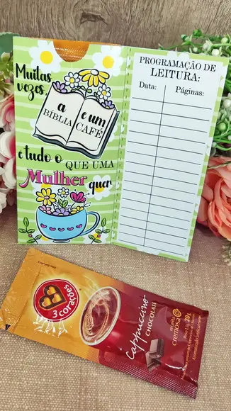 Card com Café/cappucino 20g- Dia da Mulher