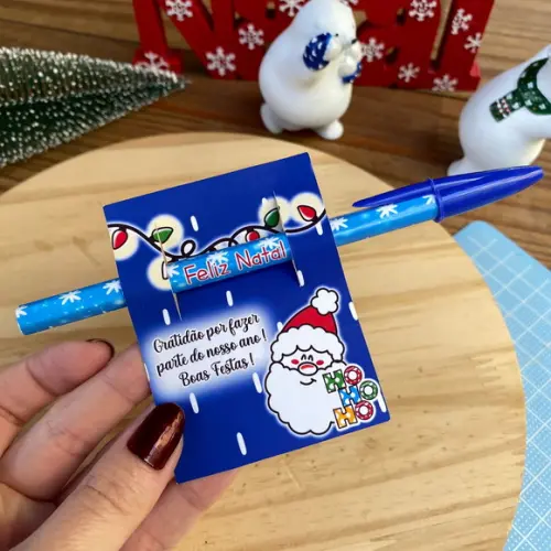 Card com Caneta- Natal