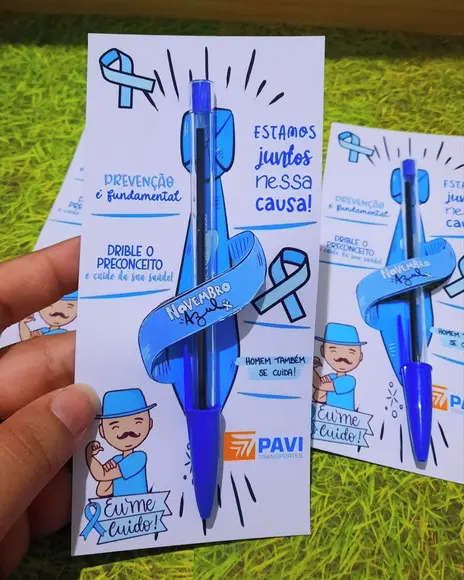 Card com Caneta- Novembro Azul