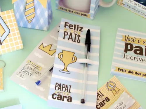 Card com Caneta- Dia dos Pais