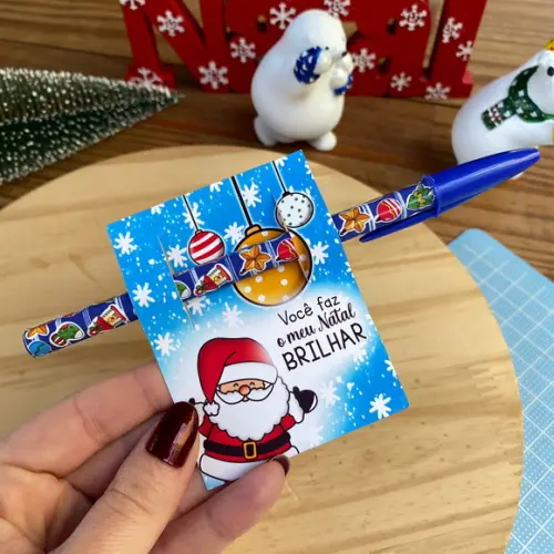 Card com Caneta- Natal