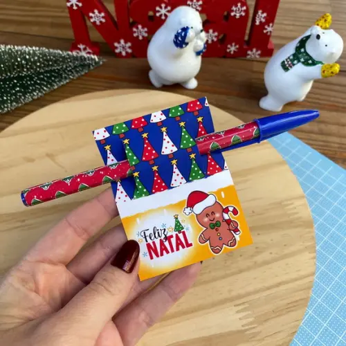 Card com Caneta- Natal