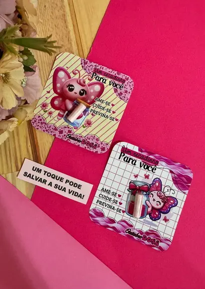 Card com Cápsula Frase- Outubro Rosa