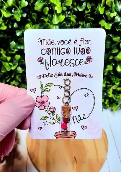 Card com Chaveirinho- Dia das Mães