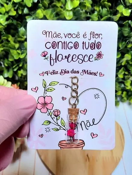 Card com Chaveirinho- Dia das Mães