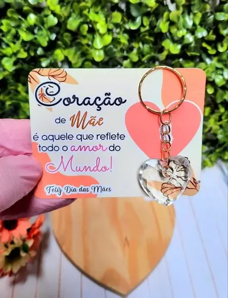 Card com Chaveirinho- Dia das Mães