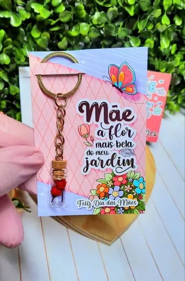 Card com Chaveirinho- Dia das Mães
