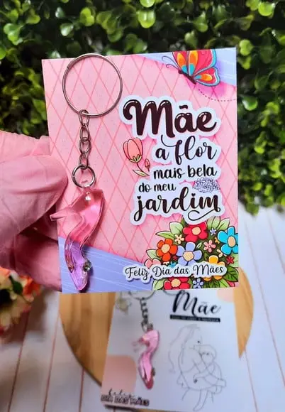 Card com Chaveirinho- Dia das Mães