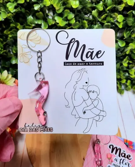 Card com Chaveirinho- Dia das Mães