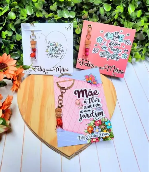 Card com Chaveirinho- Dia das Mães