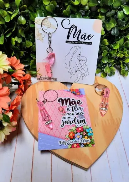 Card com Chaveirinho- Dia das Mães