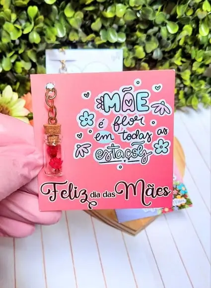 Card com Chaveirinho- Dia das Mães
