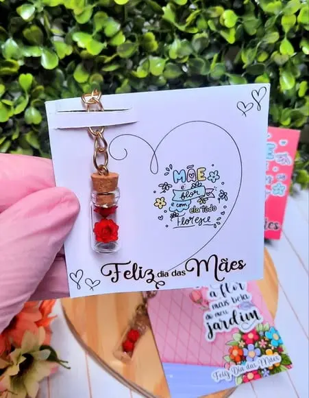Card com Chaveirinho- Dia das Mães