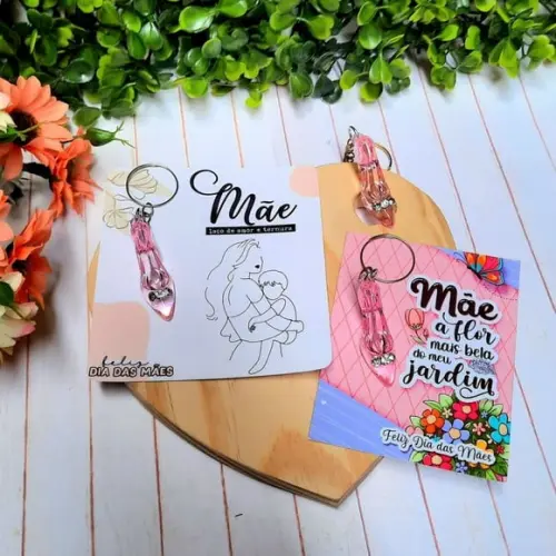 Card com Chaveirinho- Dia das Mães