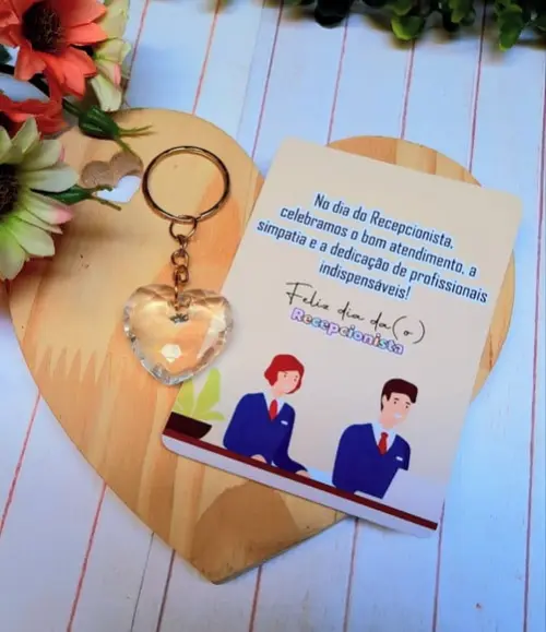 Card com Chaveirinho- Dia do Recepcionista