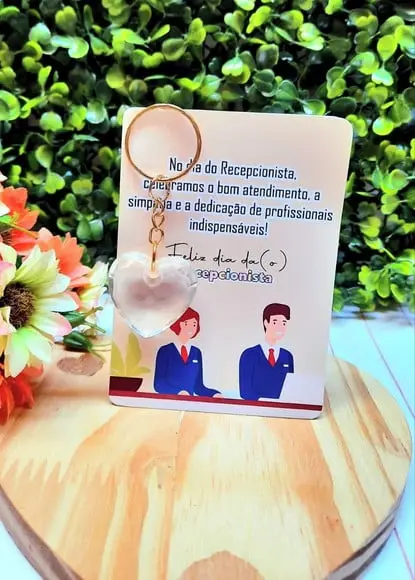 Card com Chaveirinho- Dia do Recepcionista