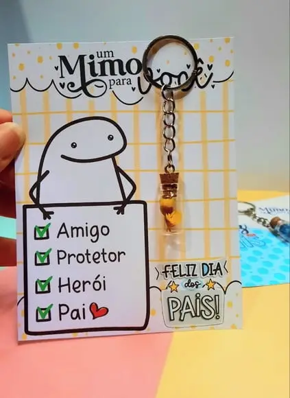 Card com Chaveirinho- Dia dos Pais