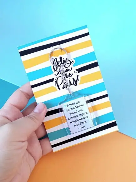 Card com Chaveirinho- Dia dos Pais