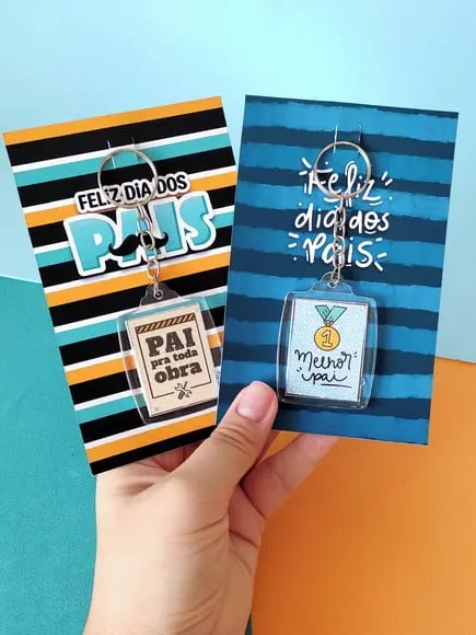 Card com Chaveirinho- Dia dos Pais