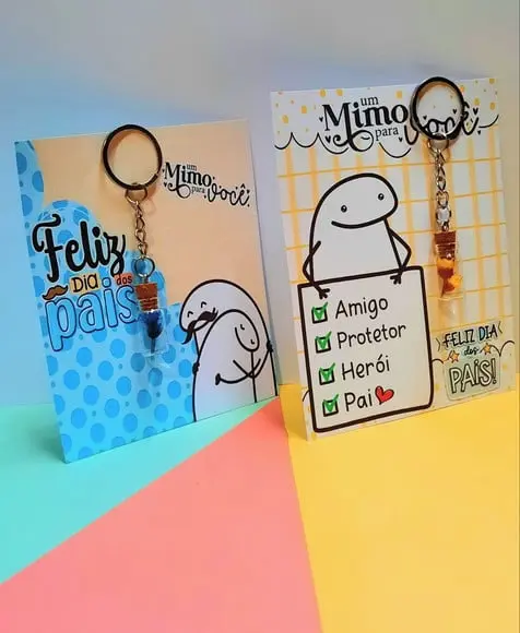 Card com Chaveirinho- Dia dos Pais