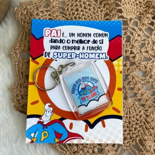 Card com Chaveirinho- Dia dos Pais