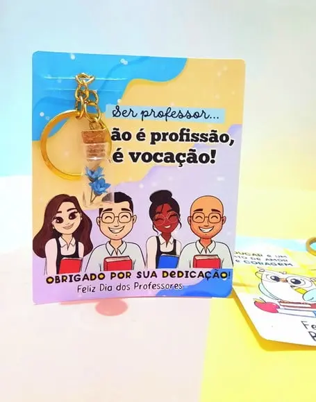 Card com Chaveirinho- Dia dos Professores