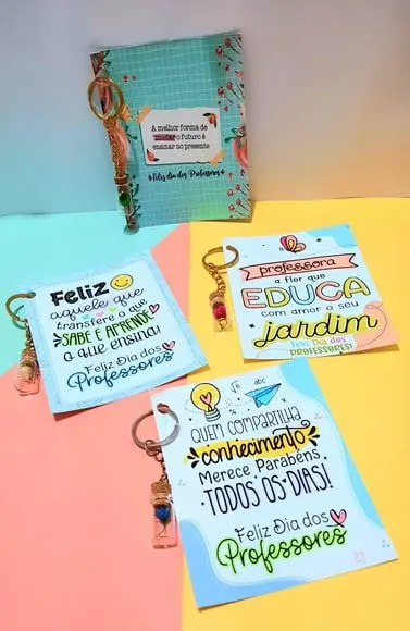 Card com Chaveirinho- Dia dos Professores