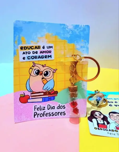 Card com Chaveirinho- Dia dos Professores